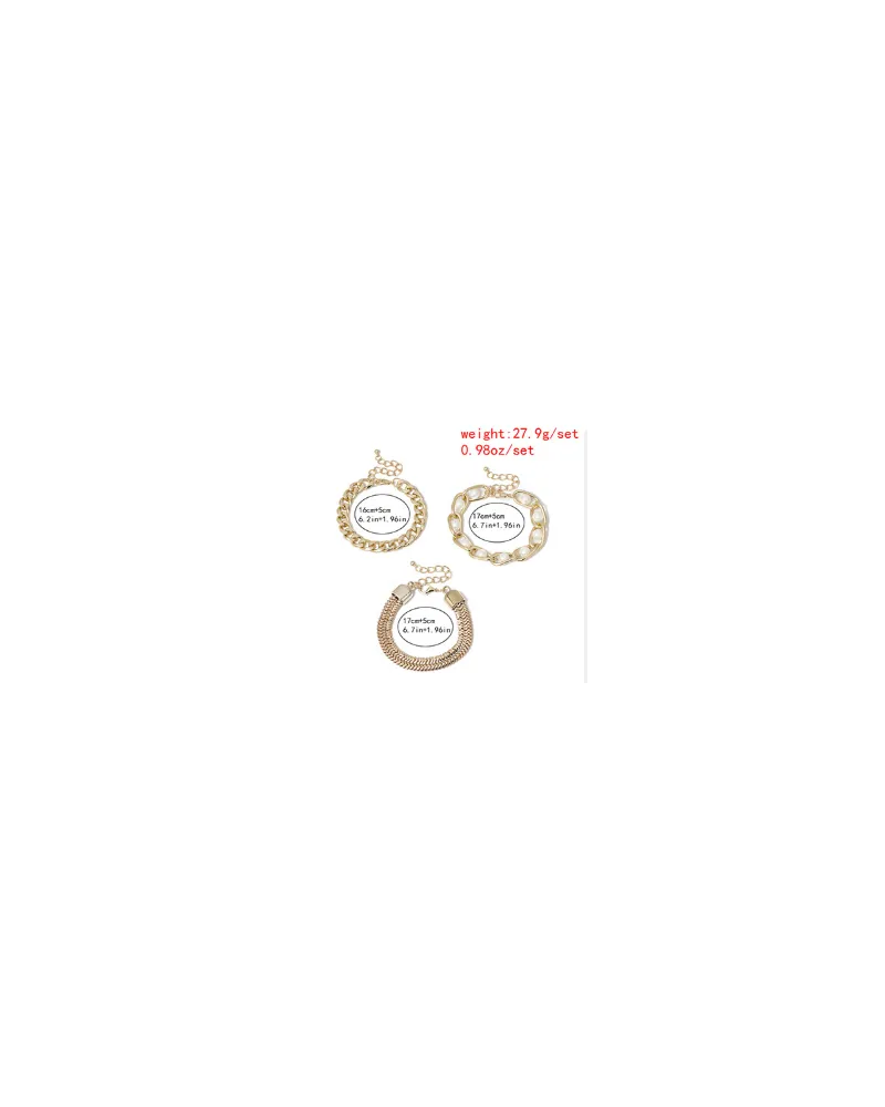 Bracelet de tempérament de perles incrustées de chaîne créative