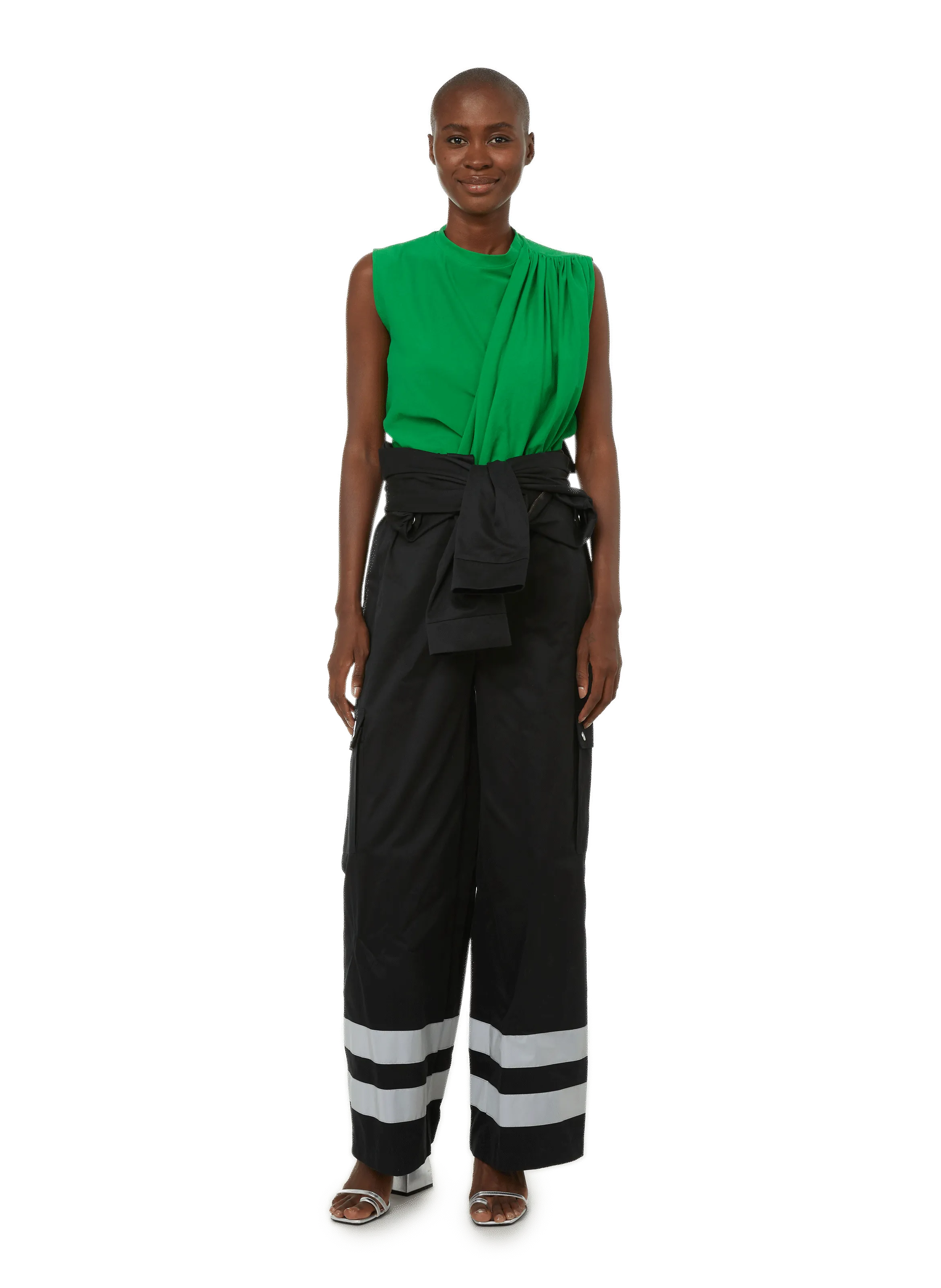MOSSI  Top asymétrique en coton - Vert